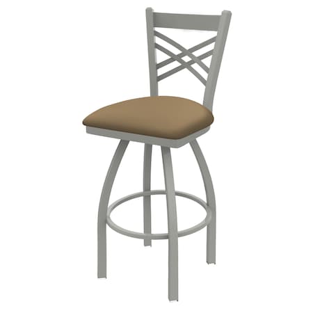Holland Bar Stool Co 25" Swivel Counter Stool, Nickel Finish, Canter Sand Seat 82025AN013
